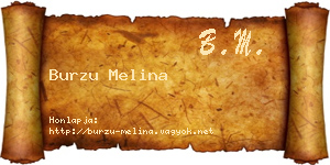 Burzu Melina névjegykártya